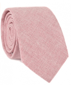 Men's Skinny Tie 2.56" Cotton Linen Necktie